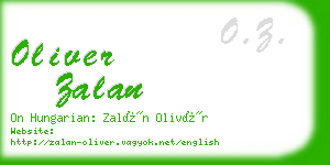 oliver zalan business card